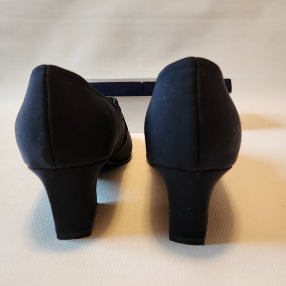 Karen Scott Riley Navy Blue Stretch Slip on Heels Size 9.5 NEW IN BOX NEVER WORN - Picture 8 of 12